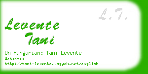 levente tani business card